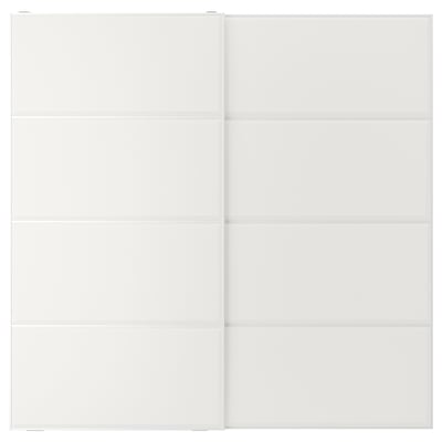 TJÖRHOM Pair of sliding doors, white, 200x201 cm