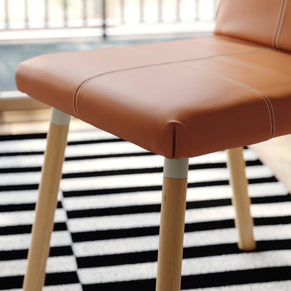 TONSTAD / TONSTAD Table and 2 chairs, oak veneer/Bomstad golden brown oak effect, 80/120x70 cm