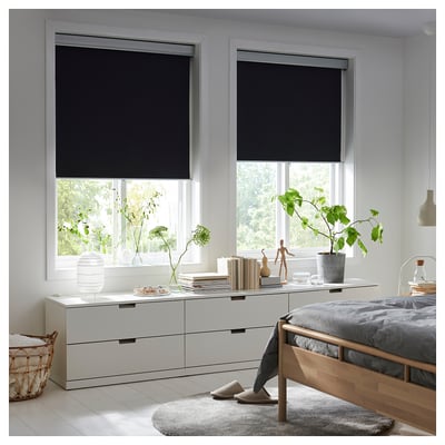 TRETUR Block-out roller blind, dark grey, 140x195 cm