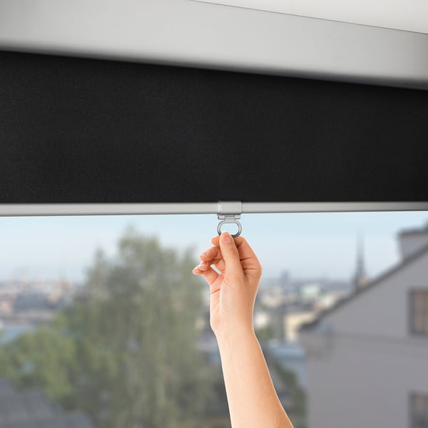 TRETUR Block-out roller blind, dark grey, 80x195 cm