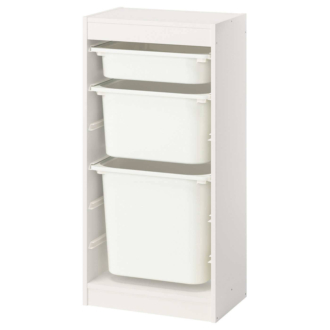 TROFAST storage combination with boxes, white/white, 46x30x94 cm IKEA