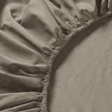 ULLVIDE Fitted sheet for mattress pad, grey-beige, 180x200 cm
