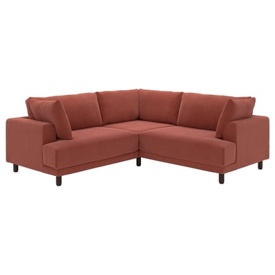 UPPÅKRA Modular corner sofa, 3-seat, Samsala brown-red