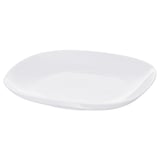 VÄRDERA Plate, white, 25x25 cm