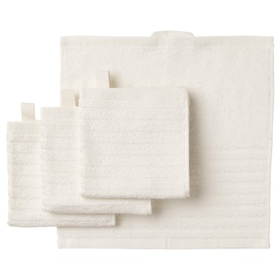 VÅGSJÖN Washcloth, white, 30x30 cm