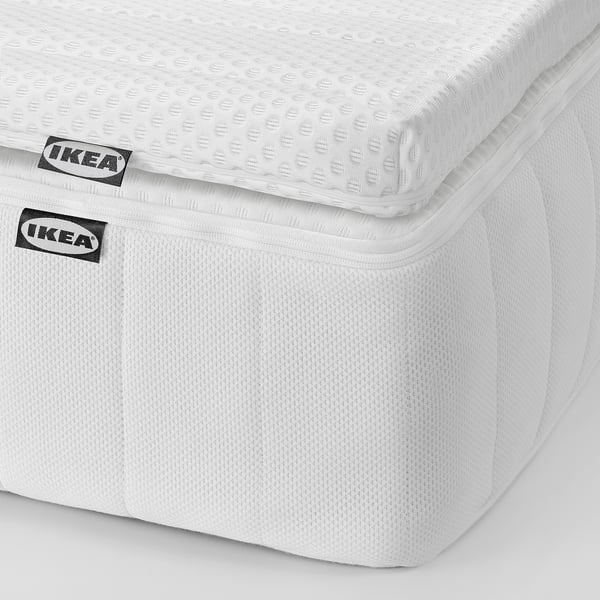 VÅLFJÄLLET Mattress and mattress pad, firm white/Norrsele, 160x200 cm