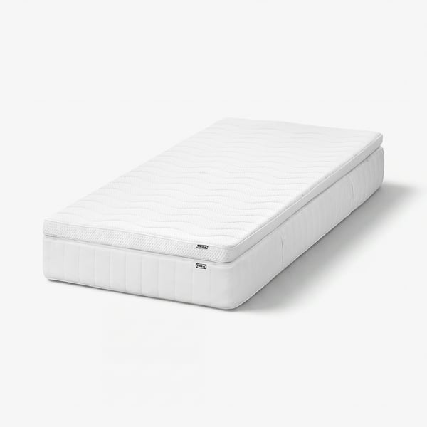 VÅLFJÄLLET Mattress and mattress pad, medium firm white/Norrsele, 80x200 cm