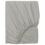 VÅRVIAL Fitted sheet, light grey, 180x200 cm