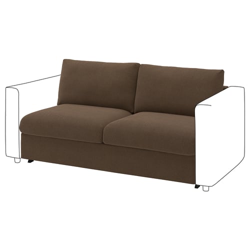 VIMLE 2-seat sofa-bed section, Mosshed dark brown