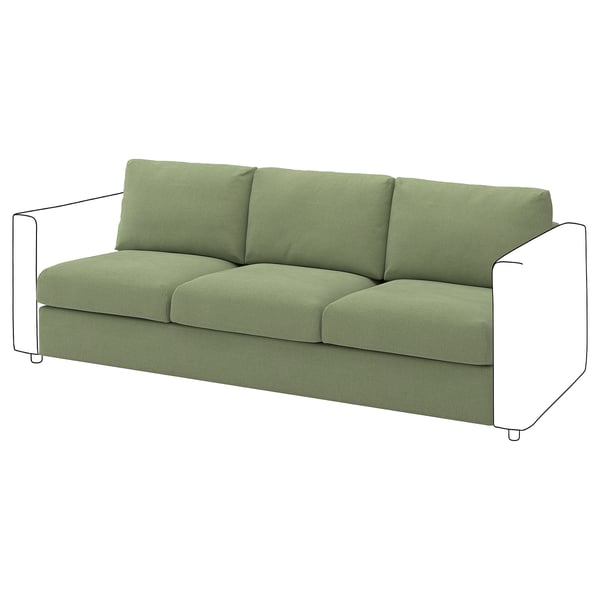VIMLE 3-seat section, Mosshed grey-green