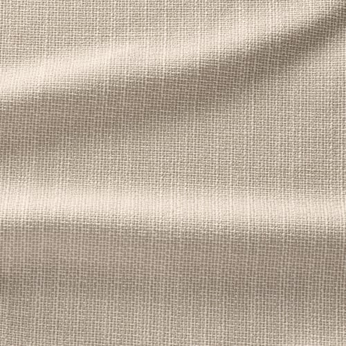 Close-up of textured, beige sofa fabric blend, showcasing intricate weave and soft, comfy material.