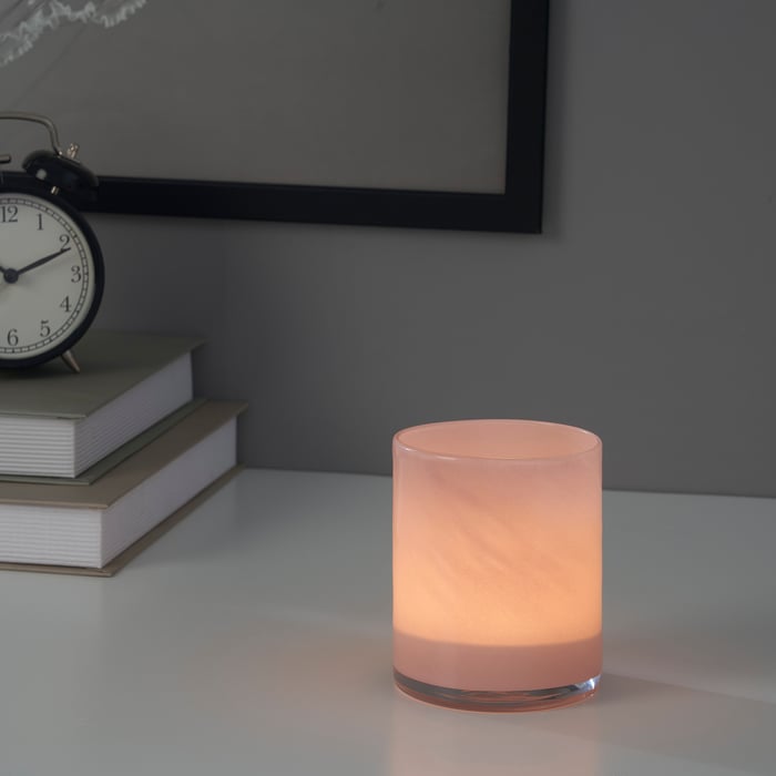 VINDSTILLA candle holder, pink, 11 cm - IKEA Norway