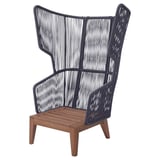 VINGSÖN Wing chair, in/outdoor, grey