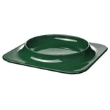 VINTERFINT Plate, dark green, 27x27 cm