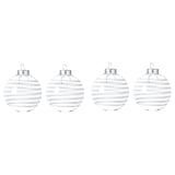 VINTERFINT Tree ornament, bauble clear glass/white, 6 cm