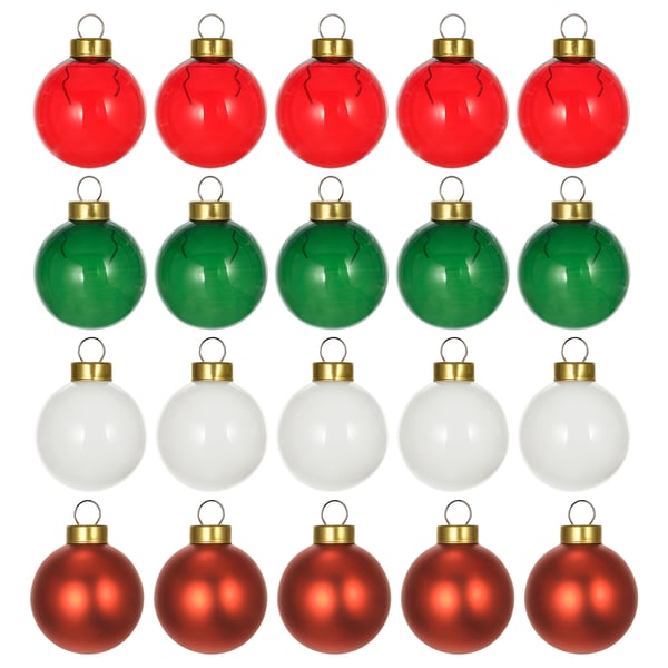 VINTERFINT Tree ornament, bauble glass/mixed colours, 3.5 cm