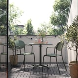 VISINGSÖ Chair with armrests, outdoor/deep green