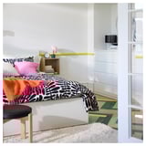VOLLERSLEV Rug, high pile, white, 133x195 cm