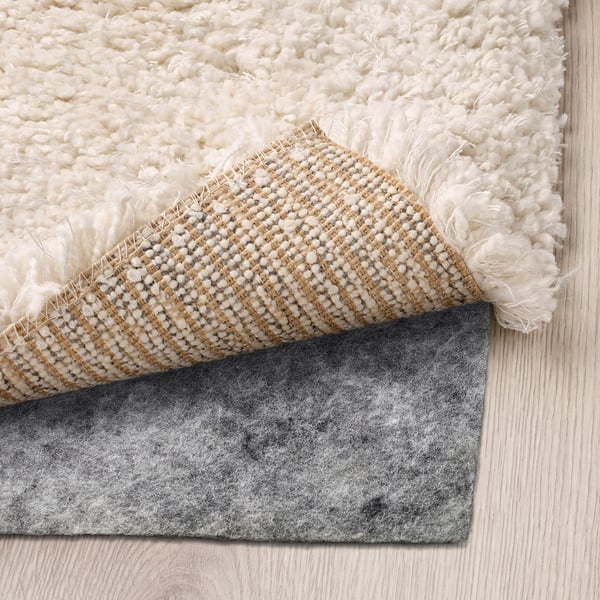 VOLLERSLEV Rug, high pile, white, 160x230 cm