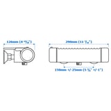 VOXNAN Thermostatic shower mixer, chrome-plated, 150 mm