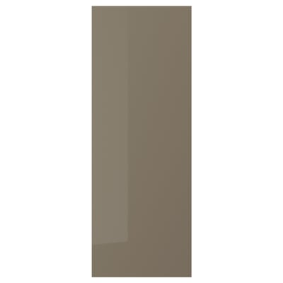 VOXTORP Cover panel, high-gloss dark grey-brown, 39x106 cm