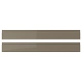 VOXTORP Drawer front, high-gloss dark grey-brown, 80x10 cm
