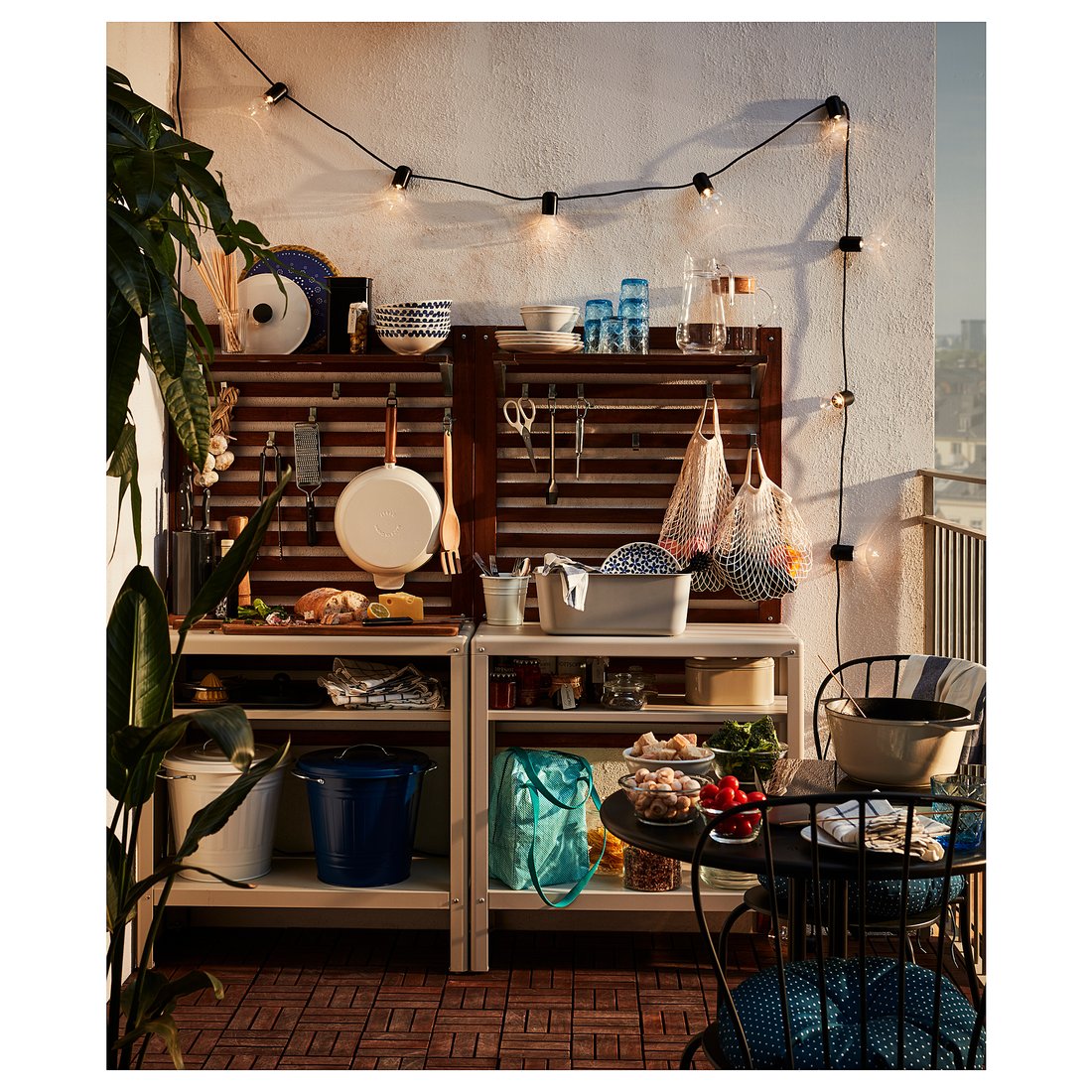 ÄPPLARÖ Veggpanel, utendørs - brunbeiset - IKEA