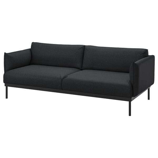 ÄPPLARYD 3-seters sofa, Gunnared svart/grå