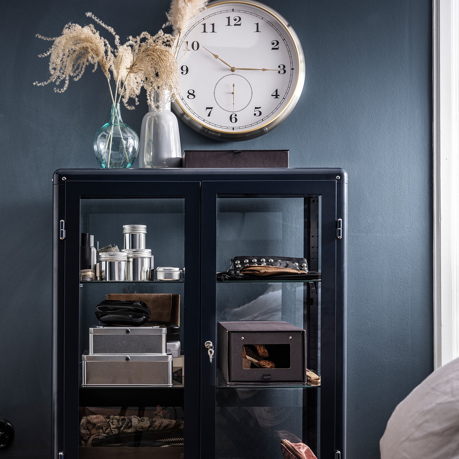 ANILINARE Oppbevaringsboks med lokk, 3 stk. - metall - IKEA