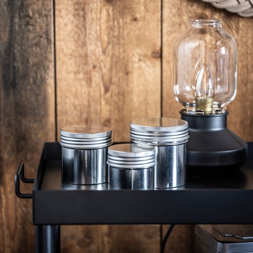 ANILINARE Oppbevaringsboks med lokk, 3 stk. - metall - IKEA