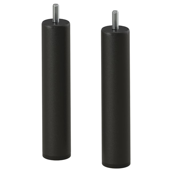 BANKABY Bein, metall/svart, 16 cm