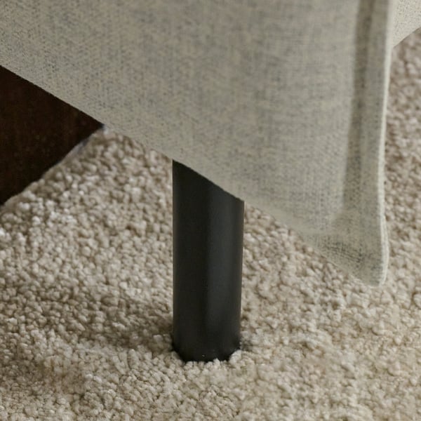 BANKABY Bein, metall/svart, 16 cm