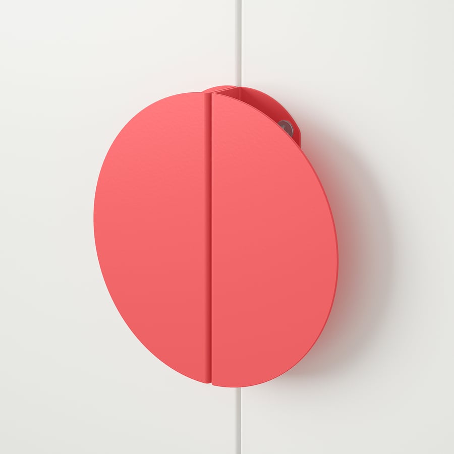 BEGRIPA håndtak, lys rød/halvrund, 130 mm - IKEA