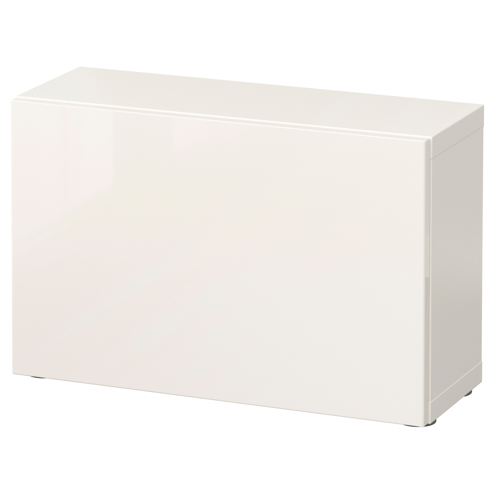 BESTÅ Hylle med dør - hvit/Selsviken høyglanset/hvit - IKEA