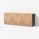 BESTÅ Veggmontert skapkombinasjon, brunsvart Hedeviken/eikefiner, 180x42x66 cm