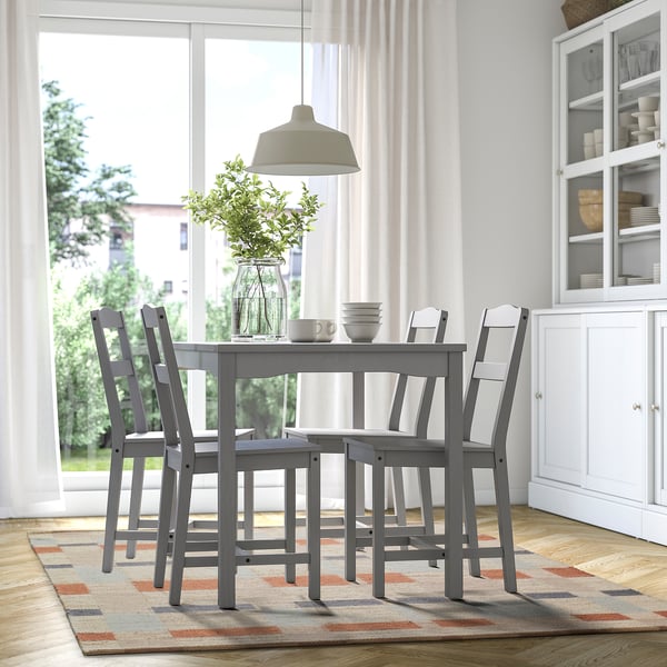 BLÅLJUS Teppe, flatvevd, håndvevd natur/grå/brun rute, 170x240 cm