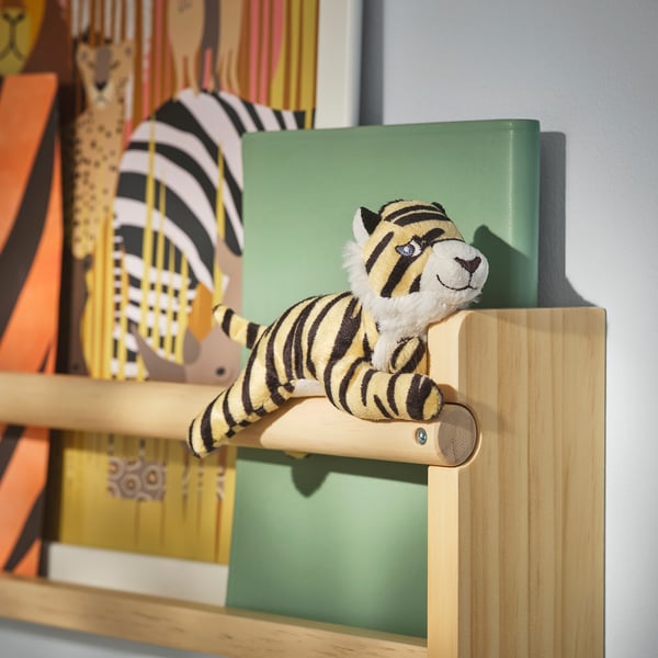 DJUNGELSKOG Tøyleke, mini/tiger, 13 cm