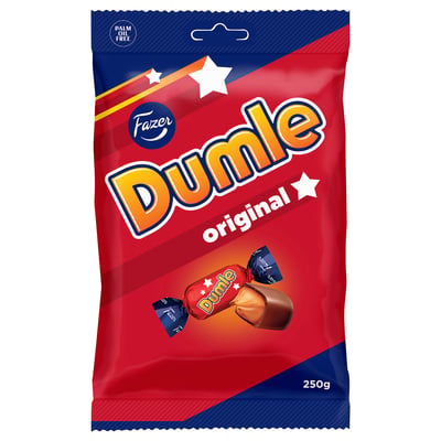 DUMLE Karamell med sjokoladetrekk, 250 g
