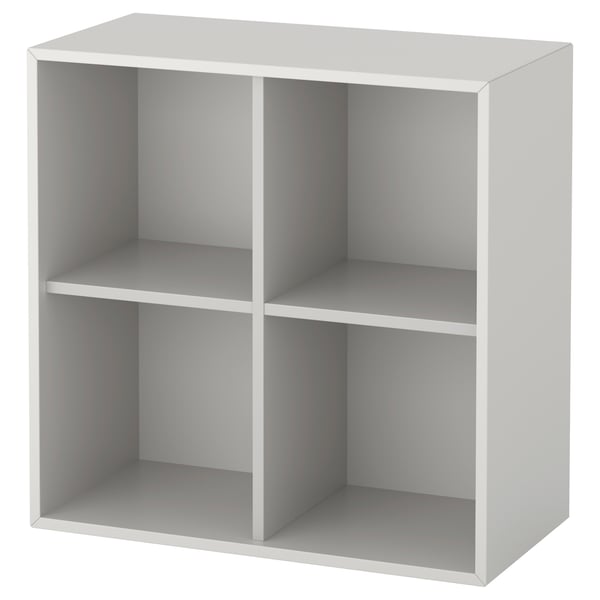 EKET Veggmontert hylle med 4 rom lys grå IKEA