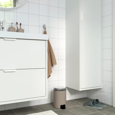 EKOLN Avfallsbøtte, beige, 3 l