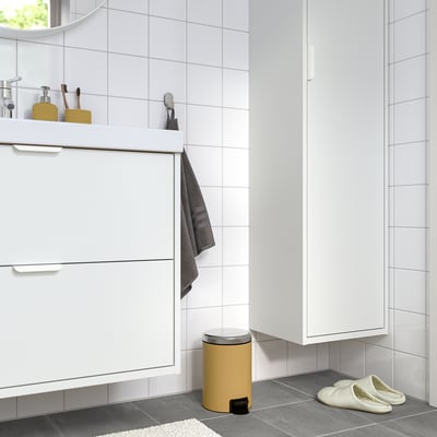 EKOLN Avfallsbøtte, mørk gul, 3 l