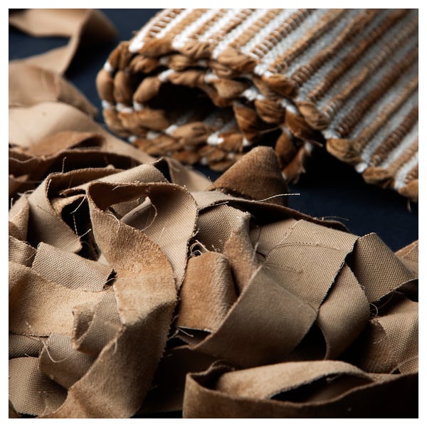 ENERGIKÄLLA Teppe, flatvevd, lys brun, 60x90 cm