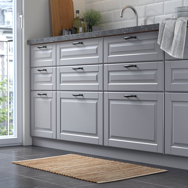 ENERGIKÄLLA Teppe, flatvevd, lys brun, 60x90 cm