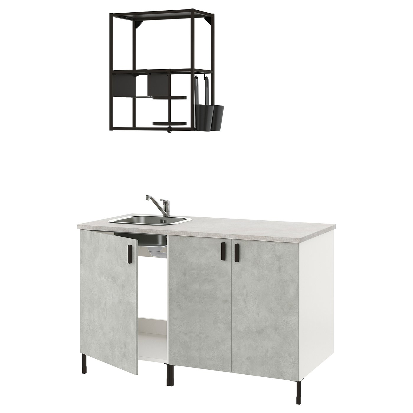ENHET Kjøkken - antrasitt/betongmønstret - IKEA