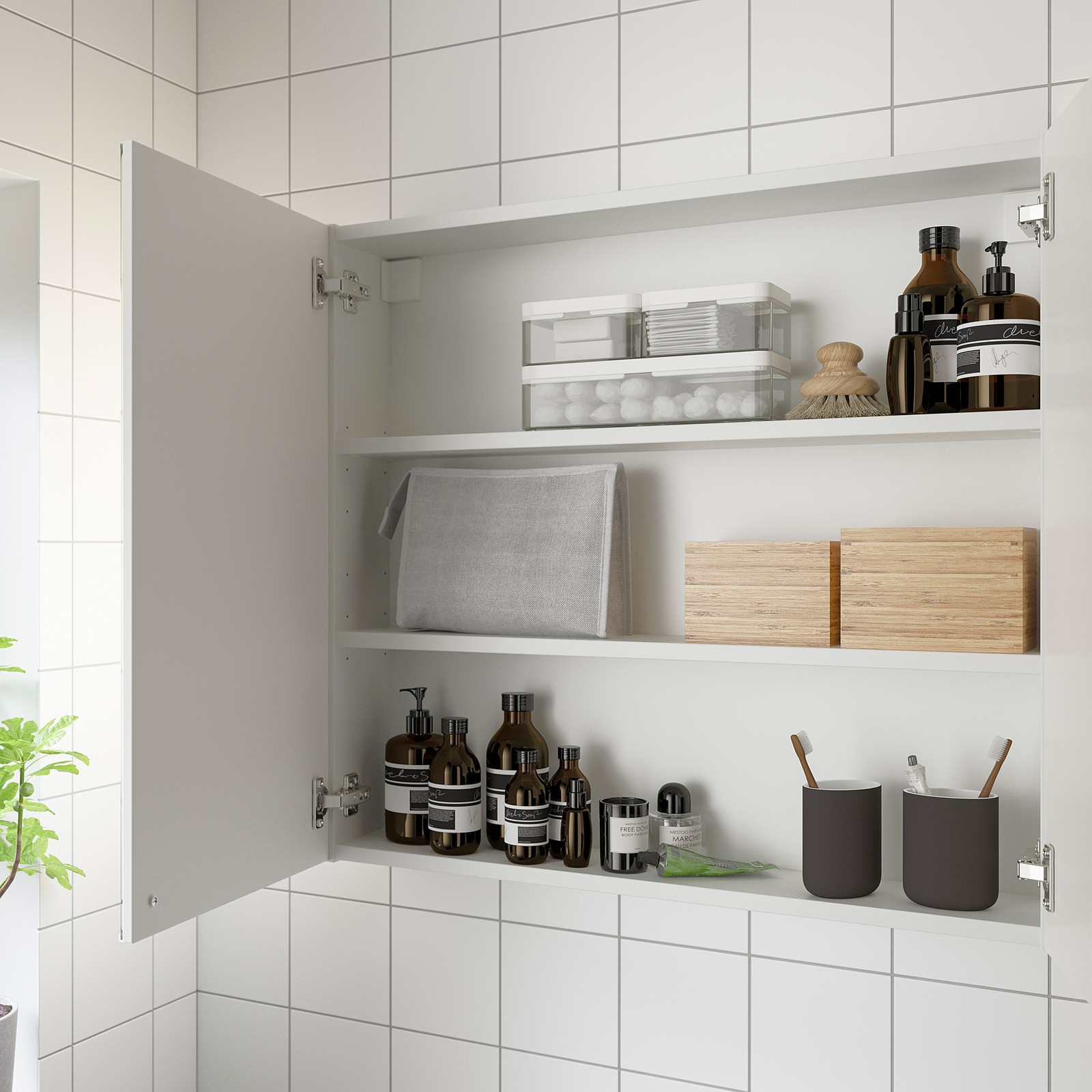 ENHET Speilskap med 2 dører - hvit - IKEA