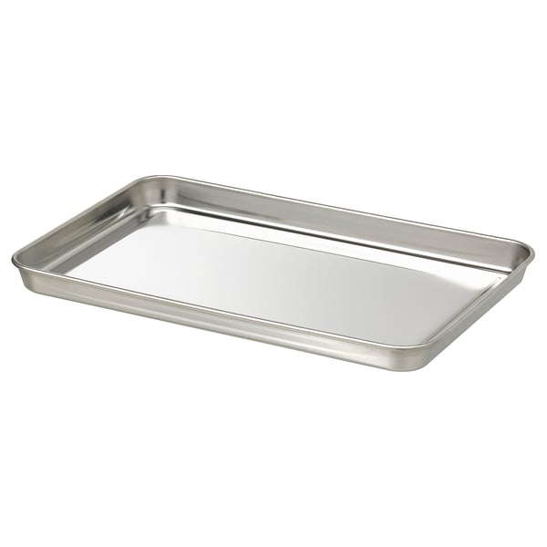 GRILLTIDER Serveringsbrett, rustfritt stål, 30x20 cm