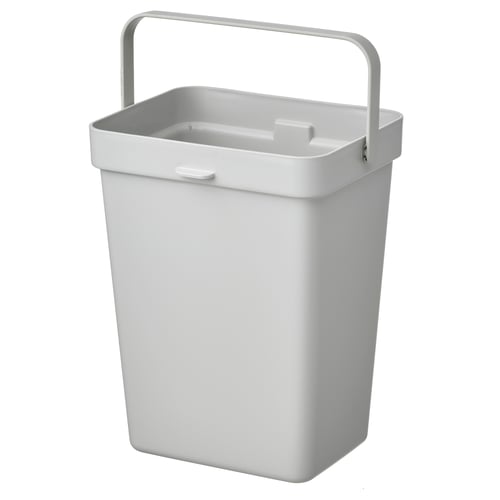 HÅLLBAR Dunk uten lokk, lys grå, 10 l