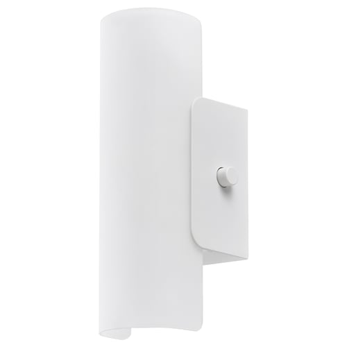 HAVSDUN LED vegglampe, dimbar hvit/frostet glass hvit