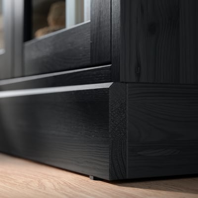 HAVSTA Sokkelfront, svart, 81x37x12 cm