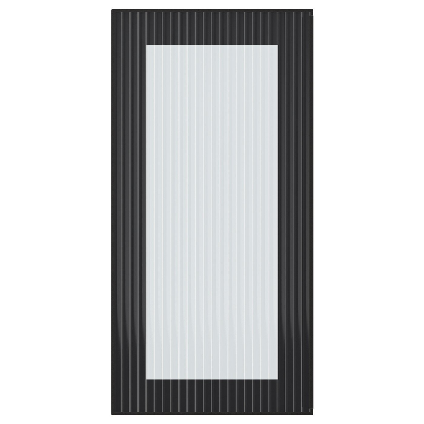 HEJSTA vitrinedør, antrasitt/rillet glass, 30x60 cm IKEA